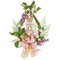 Northlight Flower Bunny Moss Vines Teardrop Easter Wreath - 22" - Pink - Unlit